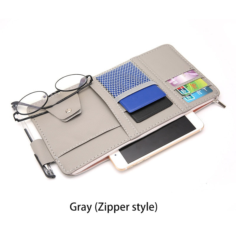 Car Sun Visor Organizer for Cards, Glasses & Documents
