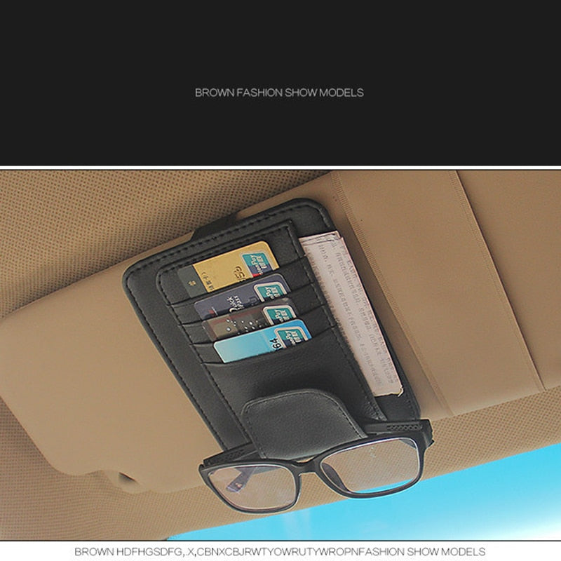 Car Sun Visor Organizer for Cards, Glasses & Documents