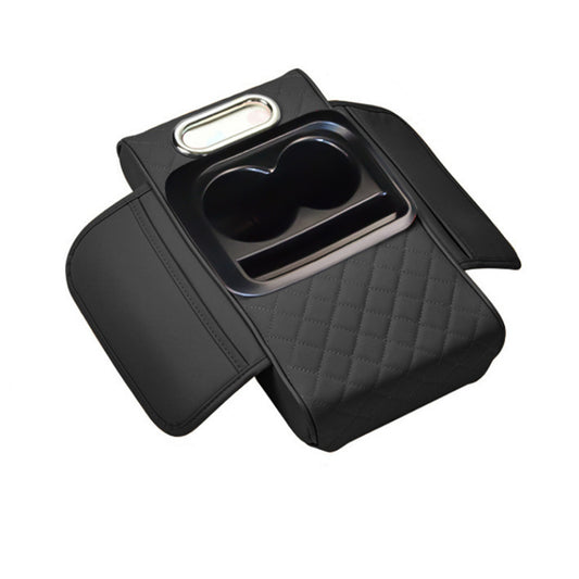 Car Armrest Pad Multi-functional Cup Holder Car Tissue Box Automotive Interior Leather Armrest Riser Pad