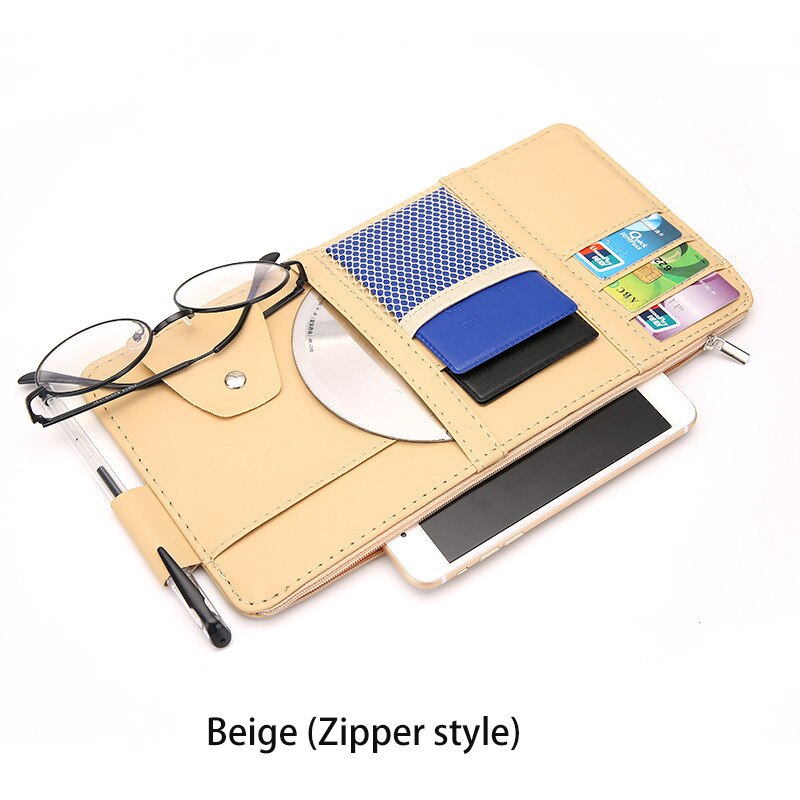 Car Sun Visor Organizer for Cards, Glasses & Documents