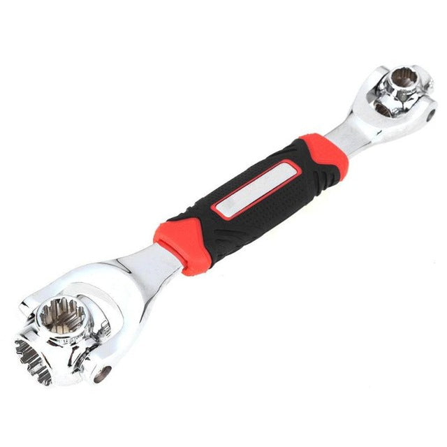 Tiger Wrench 48 in 1 Tools Socket Works with Spline Bolts Torx 360 Degree 6-Point Universial Furniture Car Repair 25cm only red