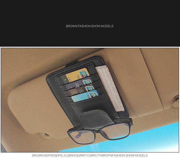 Car Sun Visor Organizer for Cards, Glasses & Documents